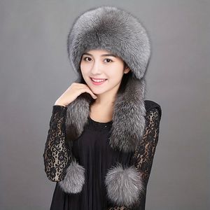 <span class=keywords><strong>Sombrero</strong></span> de invierno de piel sintética de zorro con ala grande para mujer, estilo Lei Feng, de moda, al por mayor - Product Image 2