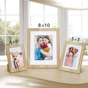 Elegante Marco de Fotos de Madera de Alta Calidad 4x6 Plegable de Orientación Vertical Personalizable para Escritorio y Pared Decoración para el Hogar/Oficina - Product Image 6