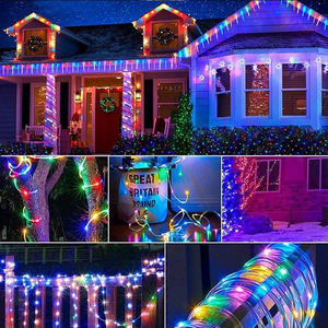 Guirlandes lumineuses <span class=keywords><strong>LED</strong></span> solaires à piles, 33 pieds, 66 pieds, 100 pieds, 160 pieds, pour mariage en plein air, fête, patio - Product Image 4