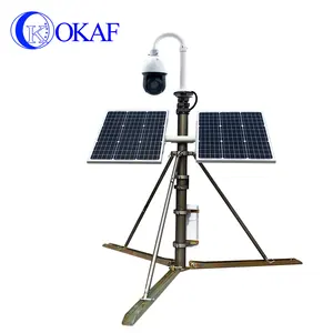 Surveillance Cctv Mast Solar Camera Toren Paal Draagbare Lichtgewicht Handmatige Lier Telescopische Mast Voor Antenne