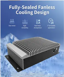 I7-10510u 6 के साथ Fanless छोटे पीसी RS232 कॉम 2 लैन 1HD वीजीए डीपी 6 यूएसबी समर्थन दीन रेल औद्योगिक मिनी बॉक्स पीसी