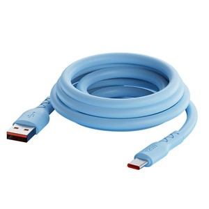 Type C Data <b>Cable</b> 1M Braid Shielding Silicone Jacket Fast Charging for Mobile Phone Blue - Product Image 1