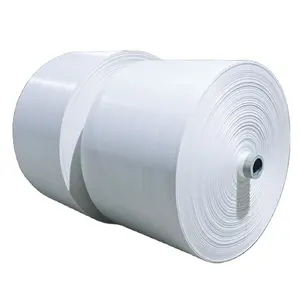 Hoja de tela tejida transparente Pp 100% rollo de tela tejida de materia prima para producir bolsas sacos y como material de embalaje