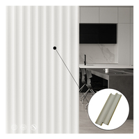 Panneau mural intérieur en composite bois-plastique WPC en forme de croissant 3D, ignifuge, écologique, imperméable, décoratif