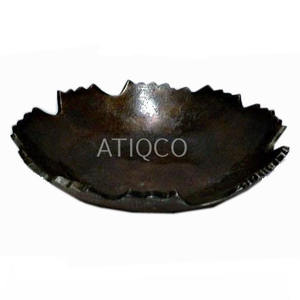 Bol de fruits en aluminium moulé au sable le plus vendu solide élégant poli dans un plateau de plaque en métal sûr de couleur antique moderne pour les fêtes - Product Image 2