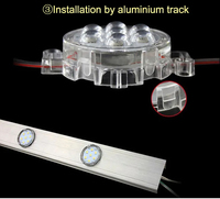 Guirlande lumineuse LED à 3 points lumineux pour Noël, décoration de vacances, IP68, extérieur, point lumineux pour les gouttières, source de lumière LED