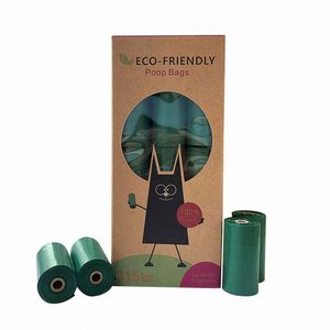 Sacs à crottes de chien biodégradables extra épais en HDPE EPI avec logo personnalisé 20x30cm, 15 rouleaux - Product Image 1