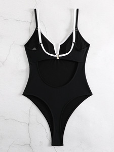 Costume da bagno intero da donna a V con <span class=keywords><strong>perizoma</strong></span> e taglio sgambato, taglie S-XL - Product Image 3