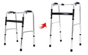 Andador plegable ligero con bolsa de compras Rollator ajustable en altura para pacientes geriátricos - Product Image 2