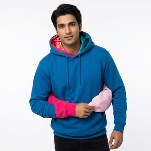 Sweat-shirts surdimensionnés à logo imprimé en relief double couche, 100% coton, doublure en satin, broderie personnalisée - Product Image 1