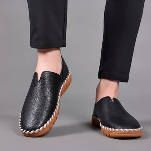 Mocasines de Cuero Genuino para Hombre con Logotipo Personalizado, Zapatos Casuales y Formales Sin Cordones para Hombre, Zapatos Planos para Boda y Fiesta - Product Image 3