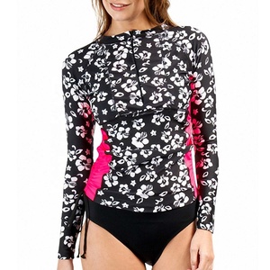 Camiseta de Protección Solar UV con Mangas Raglán para Mujer, Personalizada, para Primavera/Verano, para Playa y Natación, Estampada, 100% Poliéster - Product Image 5