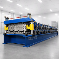Machine de formage de tôles ondulées et trapézoïdales à double profil, deux profils en un