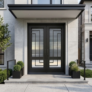 Portes intérieures modernes en fer forgé à ouverture manuelle, surface finie, pour hôtels et villas - Product Image 2
