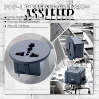 Enchufe de Pared Universal Pop-up Hecho en China, 250V 13A, Uso Industrial, Estándar NFC, Conexión a Tierra, 1 Salida, OEM SS-801-1