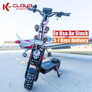 Customization Usa Eu Warehouse 10000W 8000W 14 Inch 72V With Seat All Terrain Electric Scooter For Adult Trotinette Electrique