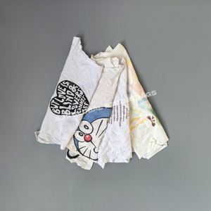 Trapos de Limpieza de Algodón Blanco Reciclado de 10 kg, Trapos de Camiseta Blancos Estampados, Trapos de Algodón de Alta Calidad para Limpieza - Product Image 1