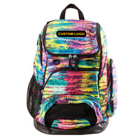 Sac à dos de sport sublimé grand format 35L étanche pour entraînement de natation, idéal pour l'école, les activités de plein air et les voyages