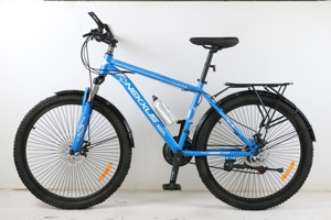 Bicicletta da Montagna di Buona Qualità con Ruote a Raggi, Telaio Robusto in Acciaio al Carbonio, per Uomini Adulti, con Portapacchi Posteriore - Product Image 2
