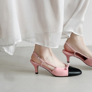 Escarpins pour femme en cuir <span class=keywords><strong>de</strong></span> vache véritable, à bout pointu, avec nœud, talon chaton, semelle intérieure en peau <span class=keywords><strong>de</strong></span> mouton souple, pour le bureau - Product Image 3