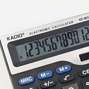 Calculatrice de bureau Kadio 12 chiffres, double alimentation, usage général pour le bureau KD-9633B - Product Image 4