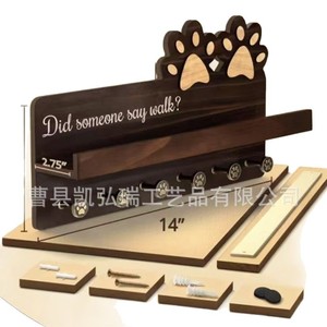 Wooden storage rack, entryway storage rack, creative wooden dog paw shaped hooks, wall-mounted <b>key</b> <b>hanger</b> hooks - Product Image 3