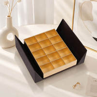 Boîte cadeau personnalisée recyclable à double porte avec compartiments en carton pour l'emballage de chocolats de luxe