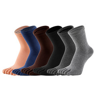 Chaussettes de yoga MEIKAN unisexes à cinq doigts, antidérapantes, en coton tricoté, ODM pour les sports d'intérieur et le fitness
