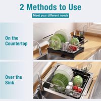 Égouttoir à vaisselle pour évier-à utiliser pour les comptoirs, les éviers et les éviers, égouttoirs à vaisselle en acier inoxydable pour comptoir de cuisine