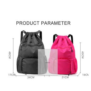 Mochilas con Cordón Personalizadas con Logotipo, Impermeables, para Gimnasio, Deportes, Baloncesto, con Bolsillo con Cremallera - Product Image 2