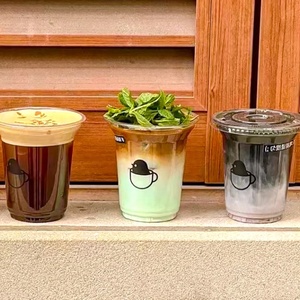 Vaso Desechable de Plástico PET Transparente de Pared Simple de 90 mm, 12 oz/16 oz, con Logotipo Impreso en UV Personalizado, para Bebidas Frías, Café, Té con Leche, Jugo - Product Image 3