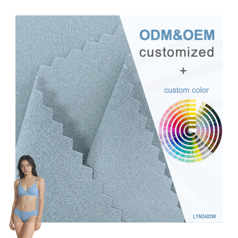 Dope Dyed Navy Weft Knit Double Faced Anti-UV Stretch Spandex/Nylon Fabric for Girls & Boys Sportswear Underwear Bras Leggings