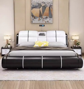 Sang trọng thông minh thêm giường lớn đa chức năng NỘI THẤT PHÒNG NGỦ thiết lập với ngả & massage tính năng tường giường phong cách - Product Image 4