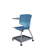 Mobilier de salle de classe intelligent 360 roue pivotante tablette d'écriture chaise de formation des étudiants universitaires