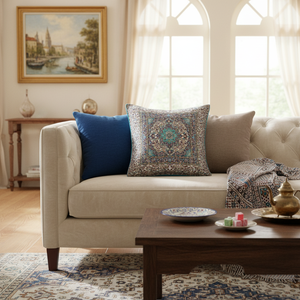 High Quality <b>Cushion</b> <b>Cover</b> with Turkish Ceramic Pattern From Turkey - Product Image 3