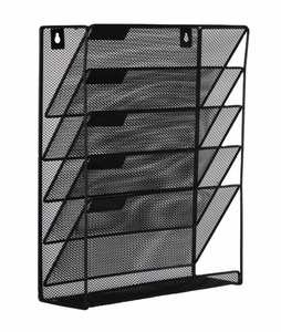 Best Quality Mesh <b>Desk</b> or <b>Wall</b> Mounted File Holder Organizer Literature Magazine Rack - Product Image 4