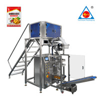 Machine de remplissage et d'emballage automatique de poudre de curry, 4 têtes doseuses, en acier inoxydable de qualité alimentaire pour usine d'épices
