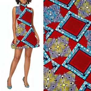 China Supplier Wholesale African Plain Woven Fabric/ Batik Custom 100% Polyester/wax African Print Fabric