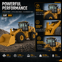 Zuverlässiger Cat 966 Radlader mit Klimatisierter Kabine für Sand- und Kiesbearbeitung sowie Hafenfracht-Handling