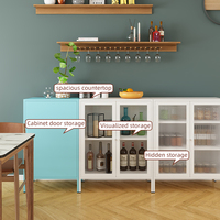 Meuble de rangement pour cuisine et salle à manger, buffet métallique de haute qualité pour salon, armoire de rangement pour vaisselle et vin, anti-poussière