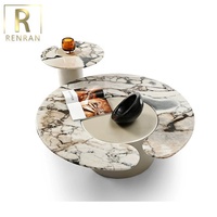 Nouveaux meubles de salon au design moderne italien ensemble de tables basses rondes de luxe Nature Mable Top