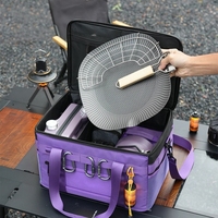 Ensemble de 5 sacs de rangement pour cuisine de camping, en tissu Oxford 600D, organisateur pliable avec plateau pour équipement de pique-nique, de voyage et de plein air