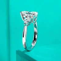 Bague de Fiançailles MuShan en Argent Sterling 925 avec Moissanite VVS, Plaqué Or Véritable 18K pour Femme, Bijoux Brevetés MST