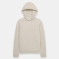 Pull à capuche en cachemire à tricot torsadé pour homme, nouveau design 2026