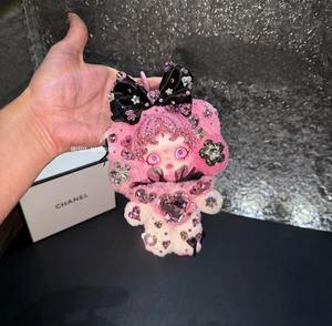 Llavero de Peluche Brillante de Algodón con Pedrería SP X Kuromi Melody, Hecho a Mano, con Adorno para Bolso de Personaje, Muñeca de Edición Limitada - Product Image 2
