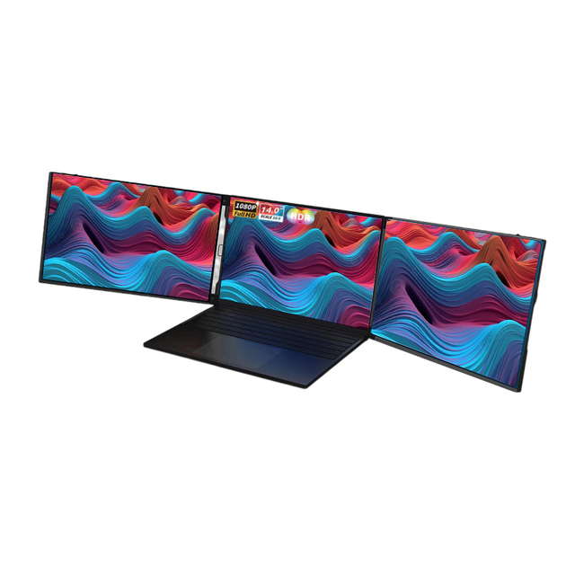 14' 1080P Dual Portable Triple Laptop Screen Extender Extended Monitor