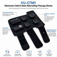 Appareil de cryothérapie portable sans fil, appareil de compression chaude et froide, masseur 3-en-1 pour soulager la douleur des épaules et des genoux