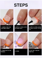 MyBeautyNails Custom Label Gel X Press on Nails Gel souple entièrement gravé Design français Ongles colorés Orteil Conseils pour femmes