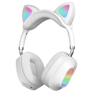 Auriculares inalámbricos para juegos sobre la oreja con indicador de batería LED, auriculares multicolores, <span class=keywords><strong>Cascos</strong></span> en la oreja, micrófono tipo C - Product Image 3