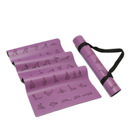 Tapis de yoga en PU non toxique et sans odeur, base en caoutchouc naturel testée UE, logo gravé, tapis de yoga en gros pour les salles de yoga